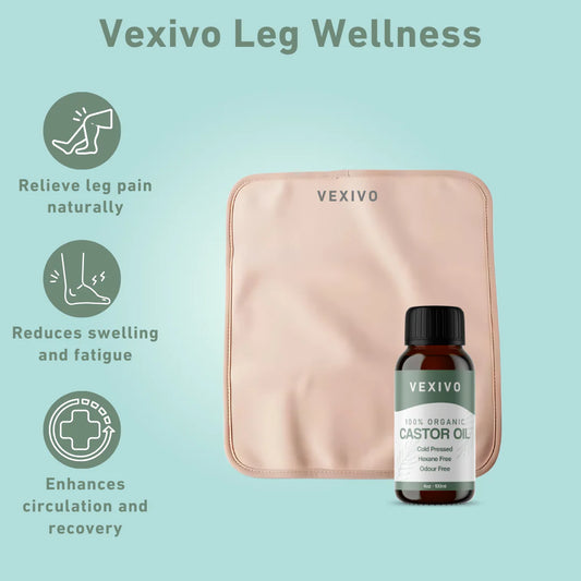 Vexivo - Leg Wellness Pack (Wrap + Caster Oil)