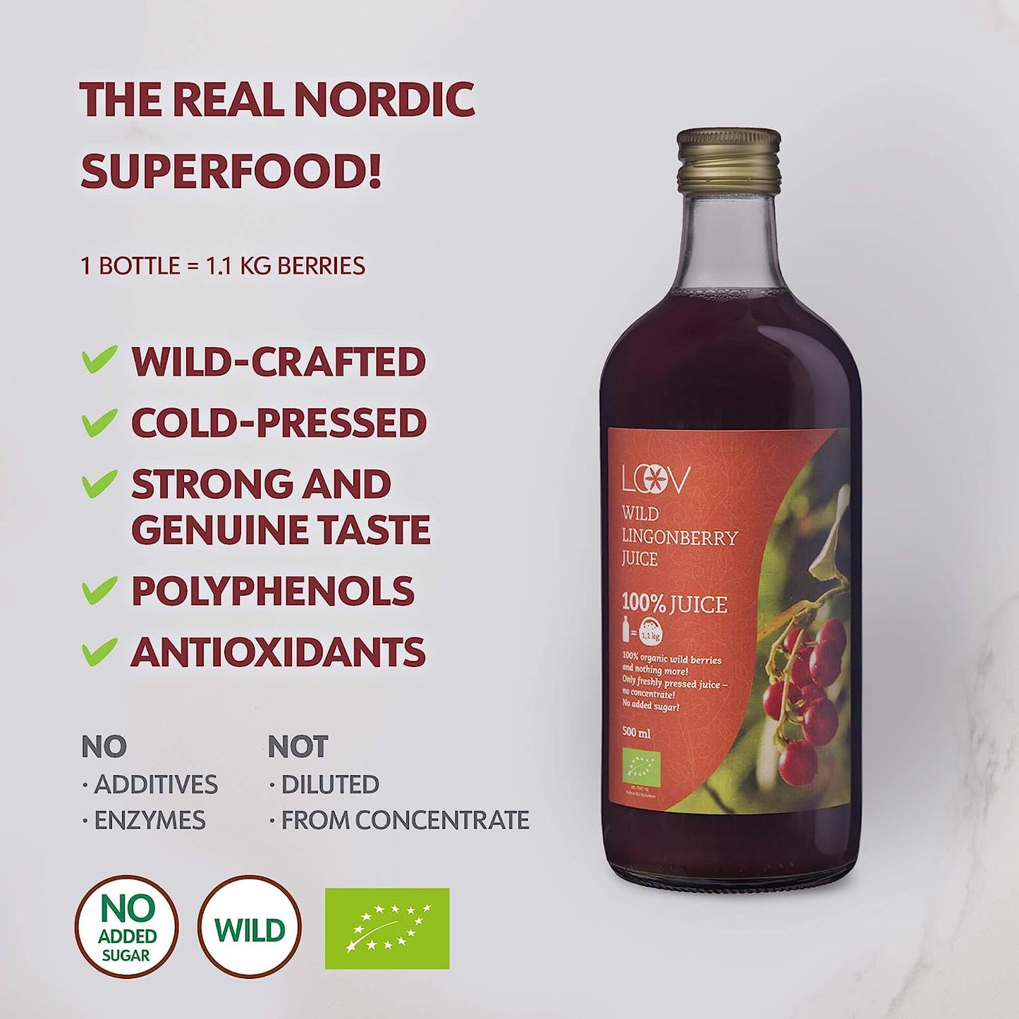 LOOV Lingonberry Juice - RealLifeHealing