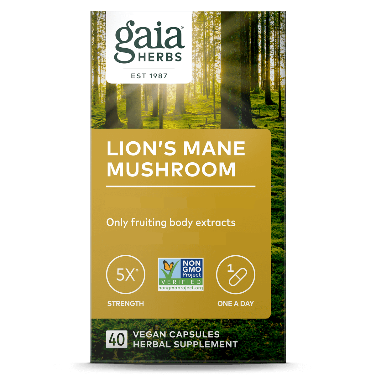 Gaia Herbs - Lion's Mane Mushroom - RealLifeHealing