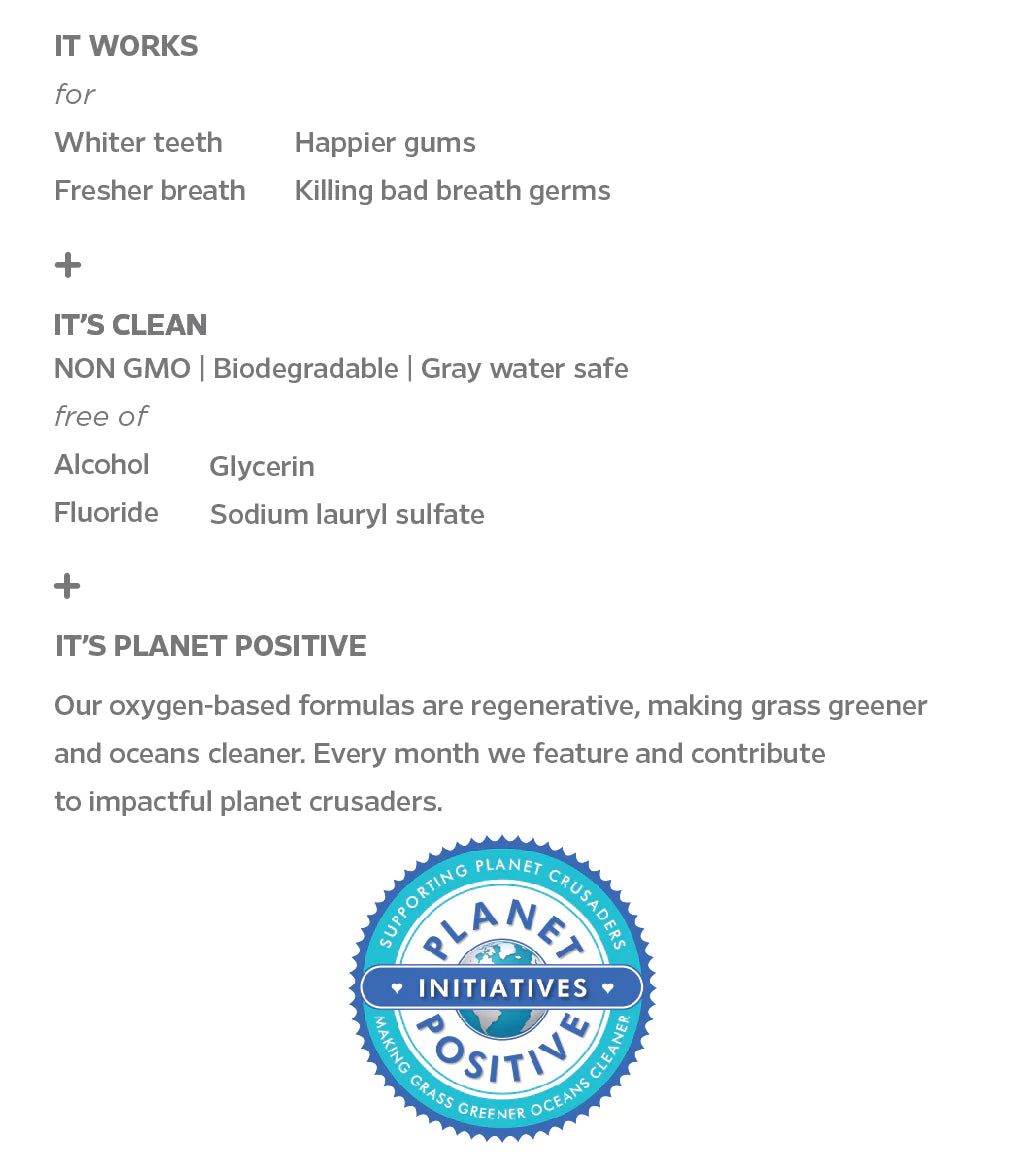 Essential Oxygen - Organic Mouth Wash Peppermint - RealLifeHealing